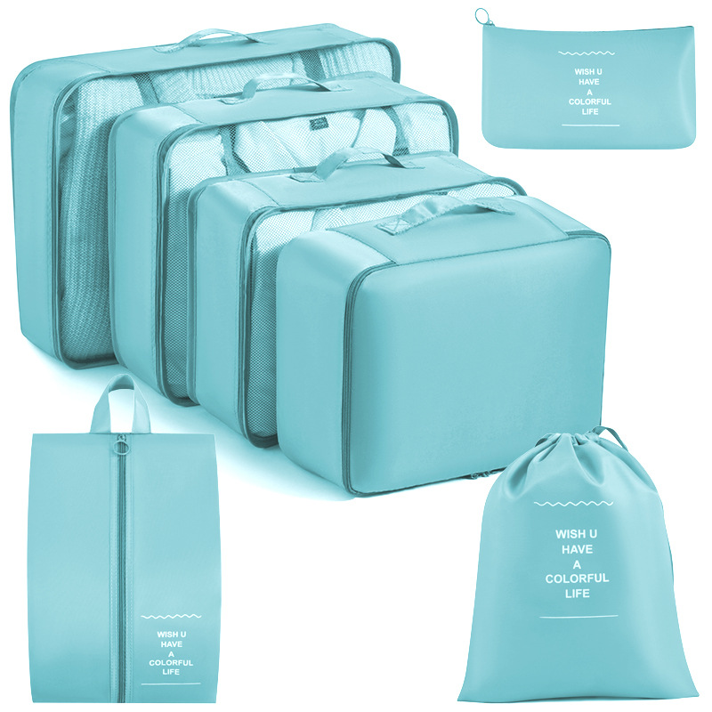 Seven sets of upgrades -- sky blue, three bags of seal